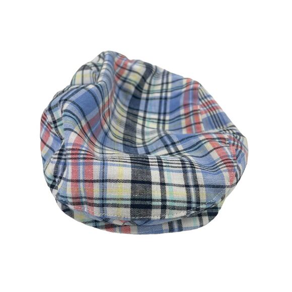 Janie and Jack Multicolor Plaid Newsboy Cap Boy's 6-8 - Picture 3 of 8